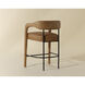 Mavia 35.5 inch Ludlow Sesame Leather Counter Stool